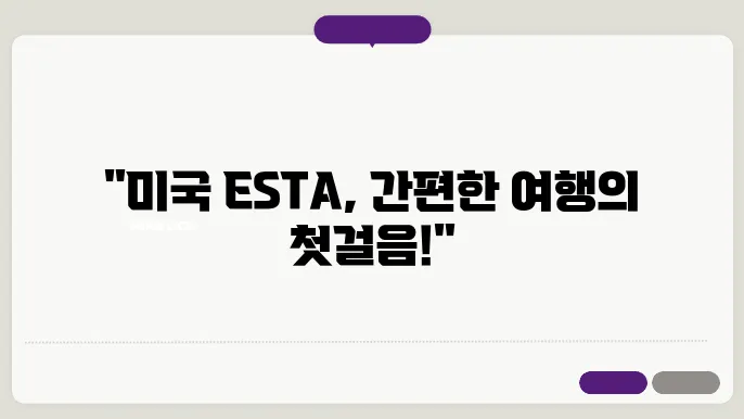 미국 비자 esta 신청