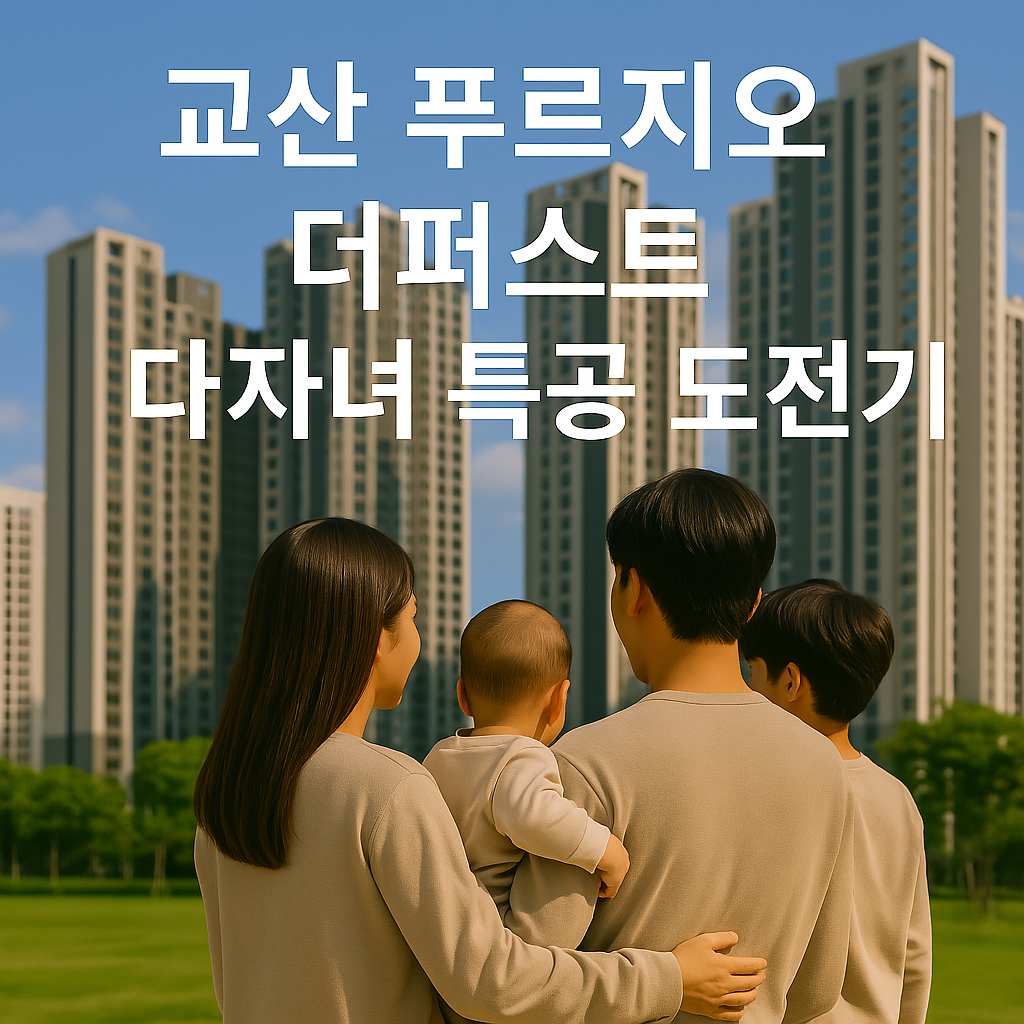 교산 푸르지오 더 퍼스트 다자녀 특별공급 청약, 신생아 특례 대출 대상 가족의 뒷모습