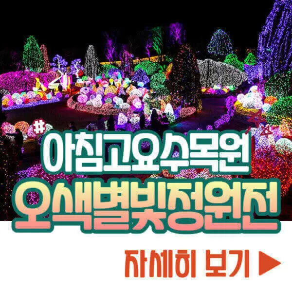 아침고요수목원 오색별빛정원전 보기