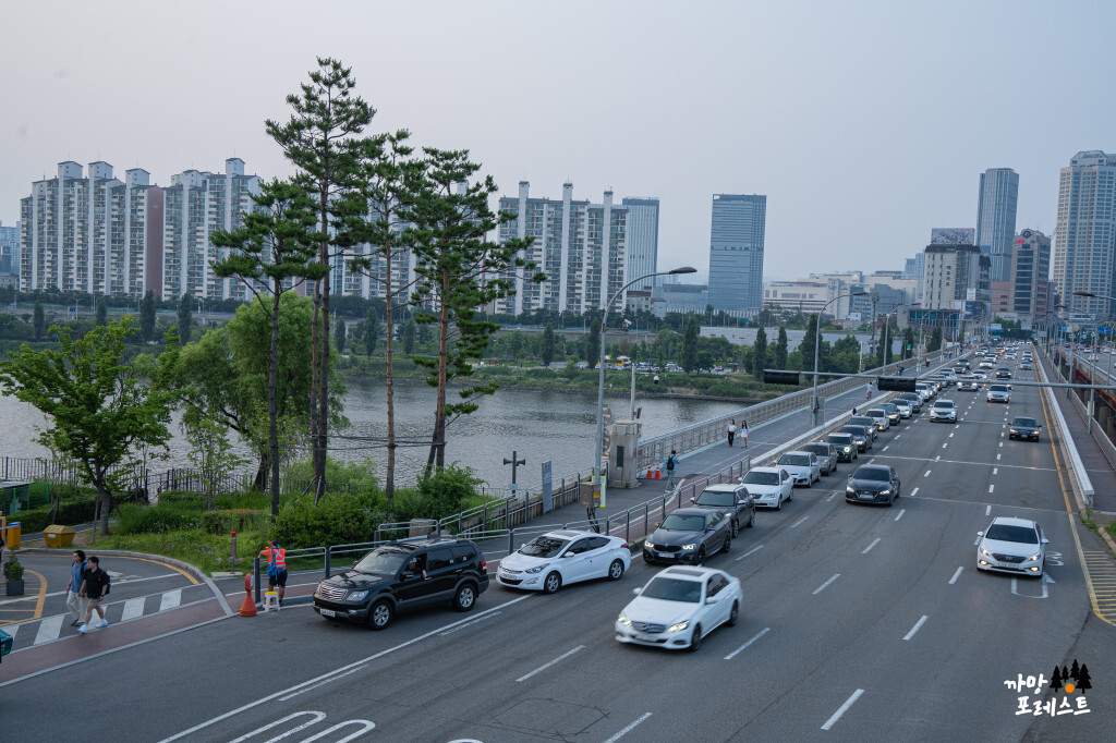 노들섬 주차장 가는길