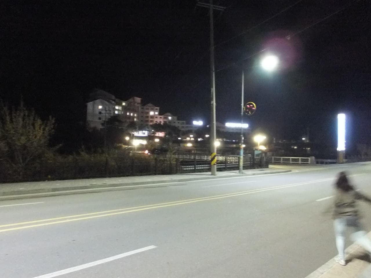 가로등을 벗삼이 걷는 거리