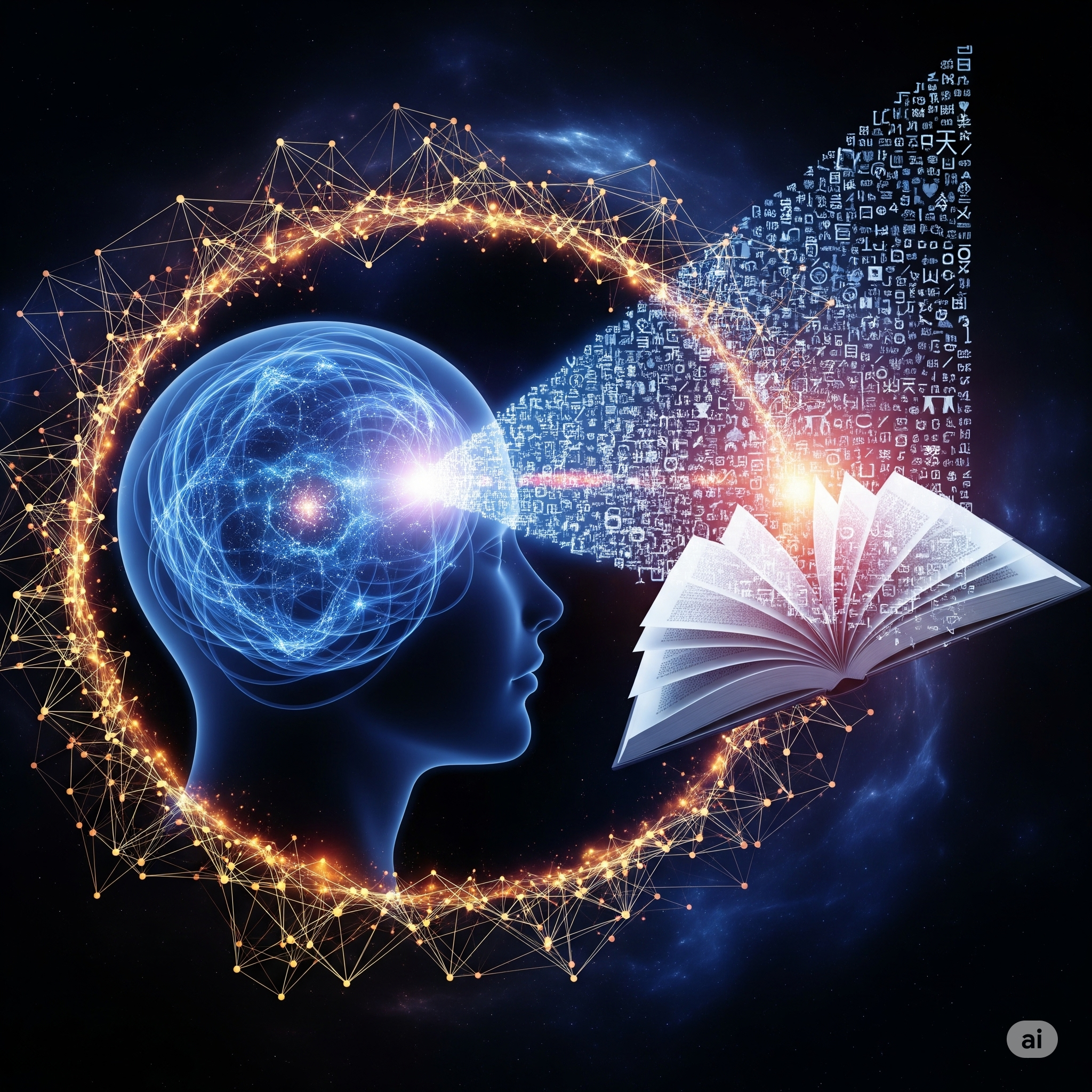 퀀텀 독서의 개념을 시각적으로 표현한 이미지