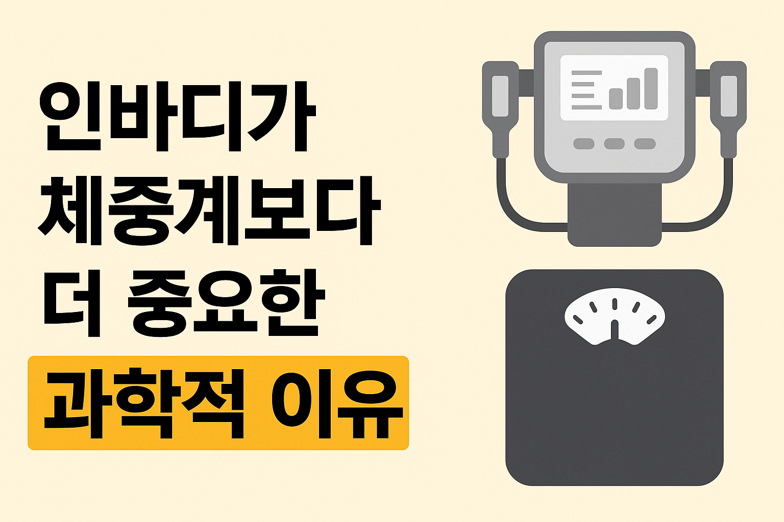 인바디가 체중계보다 더 중요한 과학적 이유