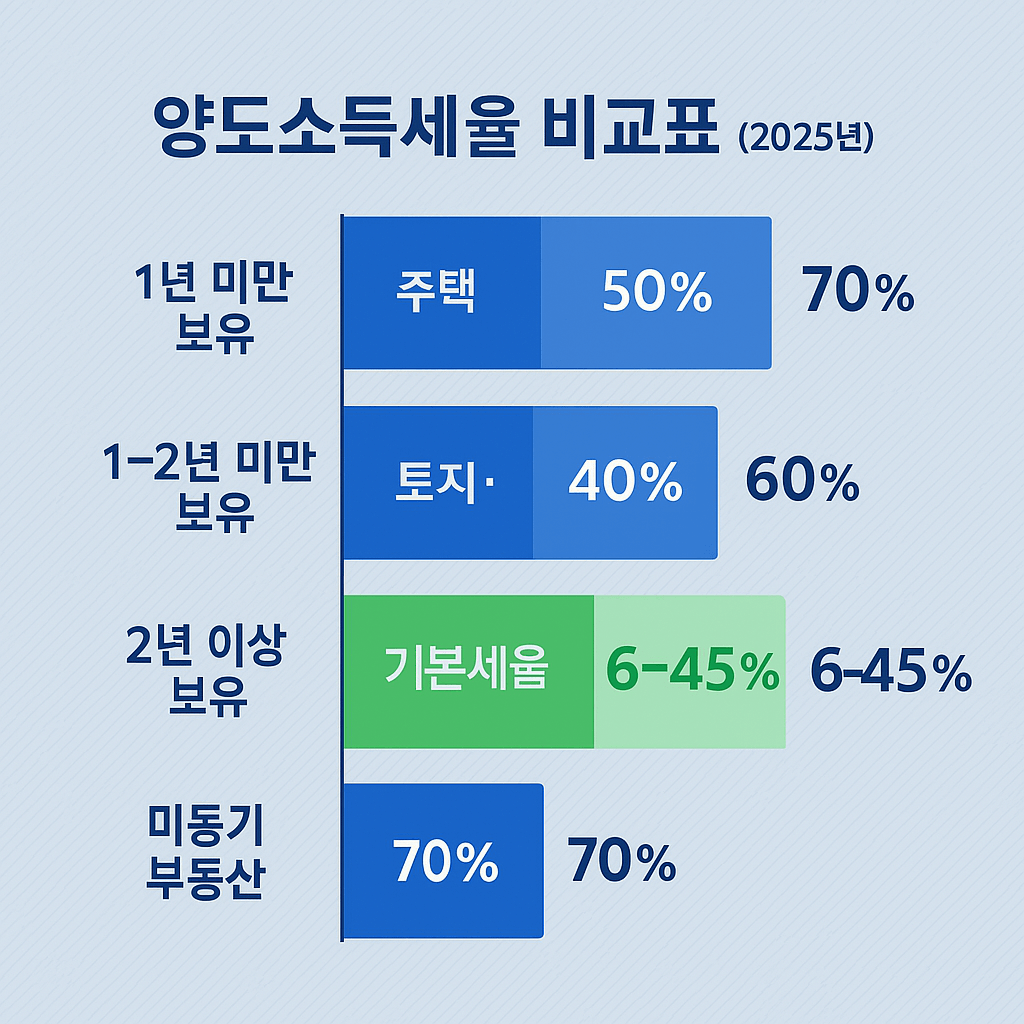 양도소득세율 비교표로 쉽게 이해하는 절세전략