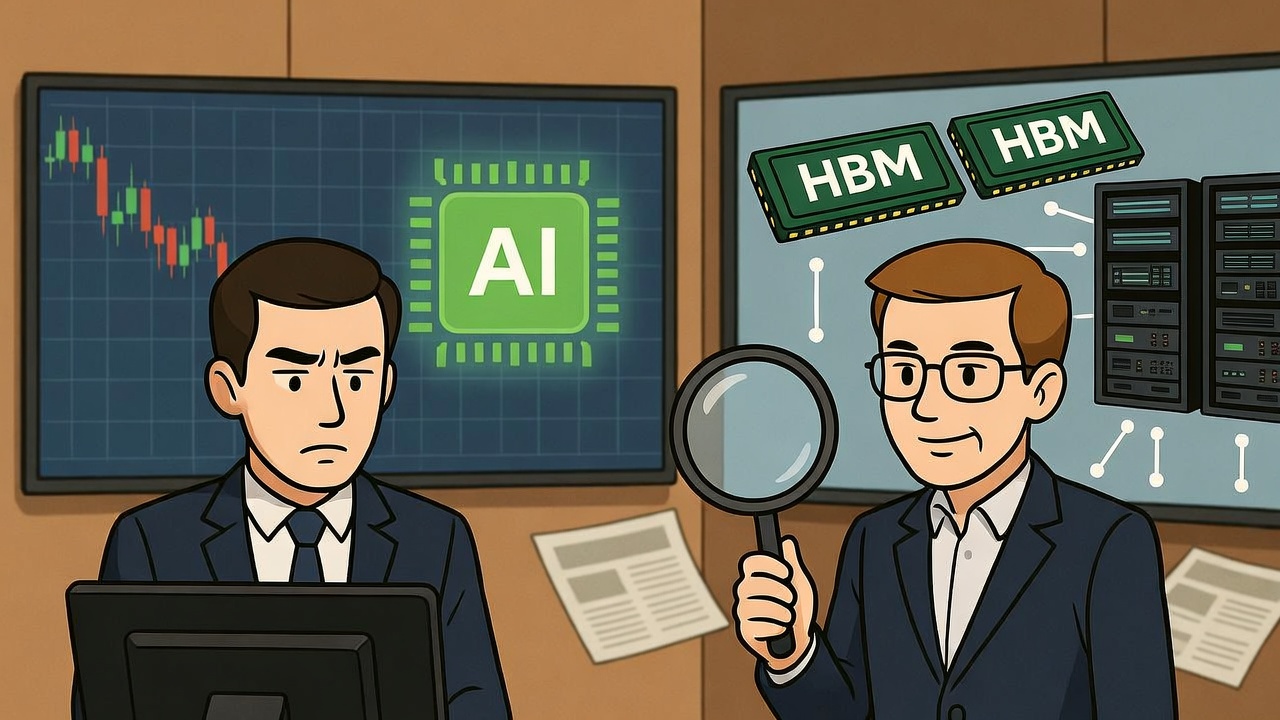 하락 차트와 AI반도체 점검 장면