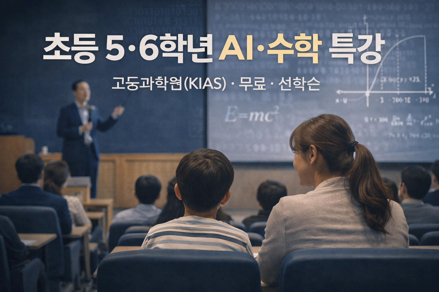 고등과학원에서 듣는 AI·수학 특강, 초등 5·6학년 무료 모집