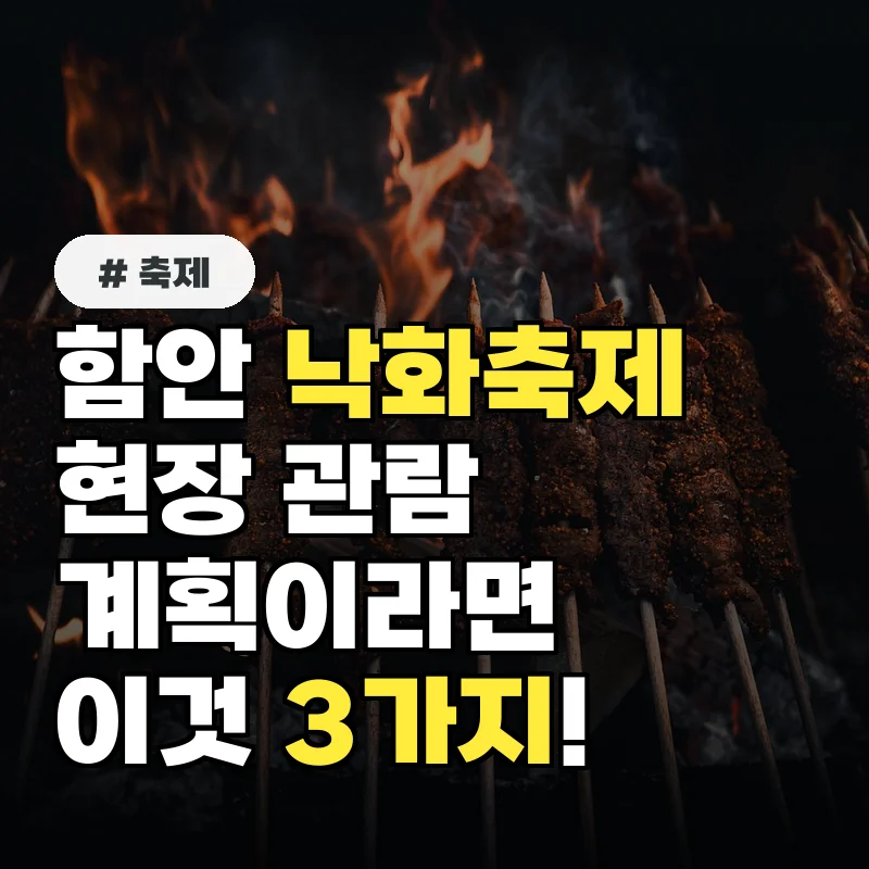 함안 낙화축제 현장 관람 계획이라면 이것 3가지 놓치지 마세요!