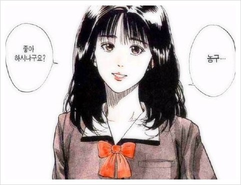 농구 좋아하세요? 만화 슬램덩크의 한 장면