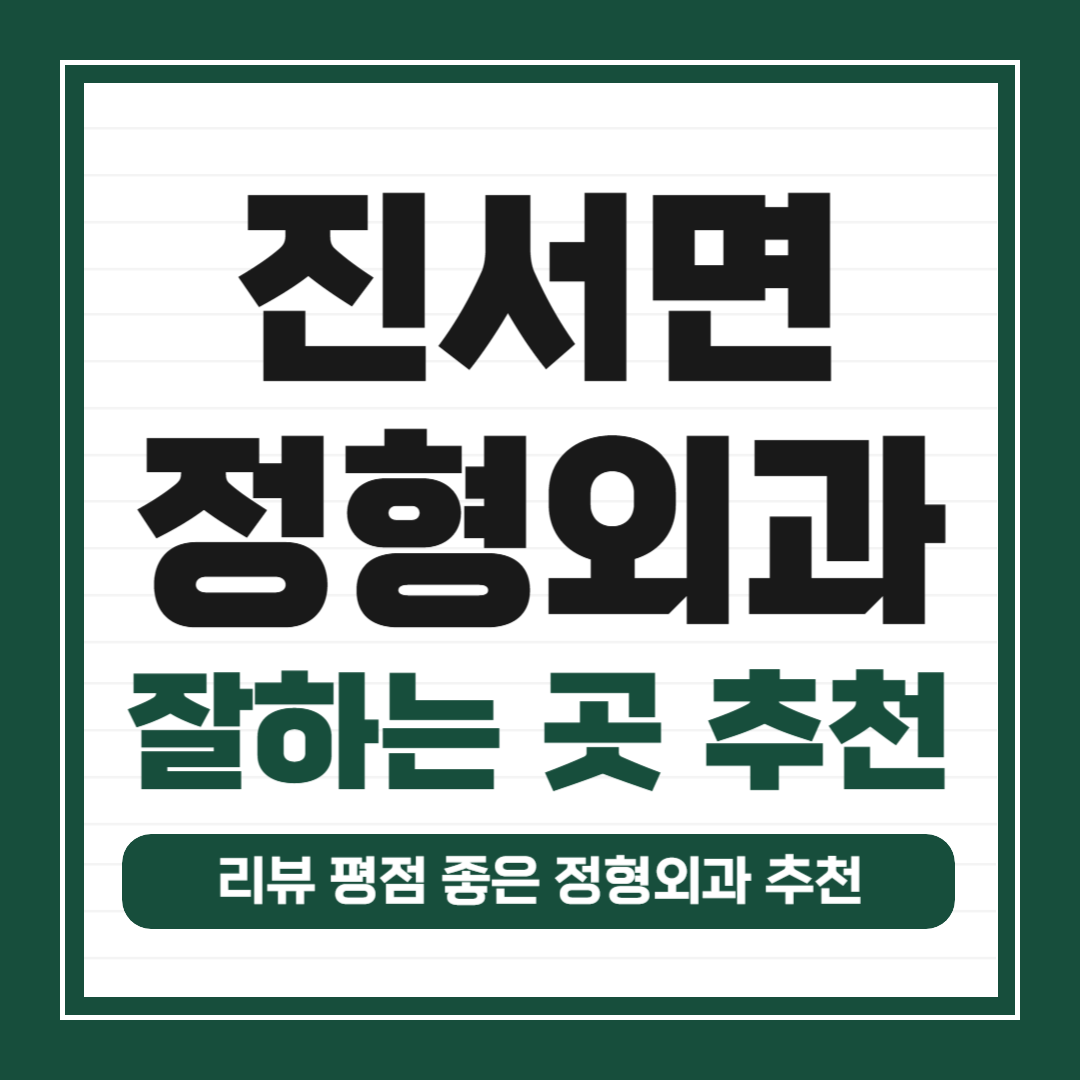 파주시 진서면 정형외과 유명한 곳 잘하는 곳 추천 TOP 5