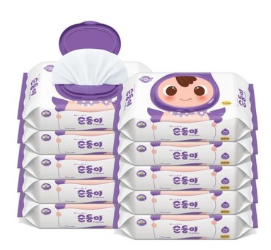 신생아용 피부자극 없는 순둥이 물티슈 프리미엄 엠보싱