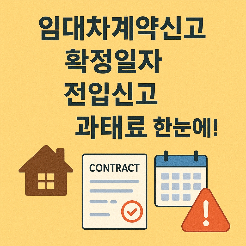 임대차계약신고 확정일자 전입신고 과태료
