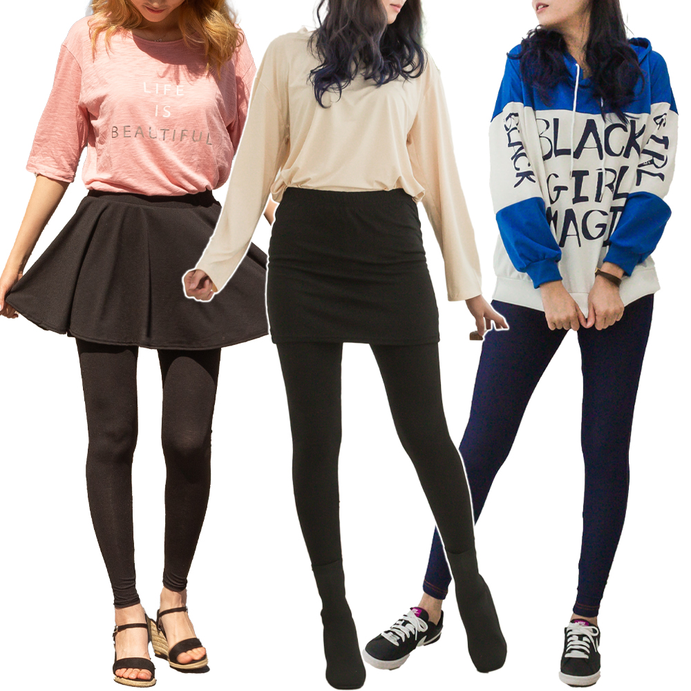 간절기 치마 레깅스 면 스판 10부 7부