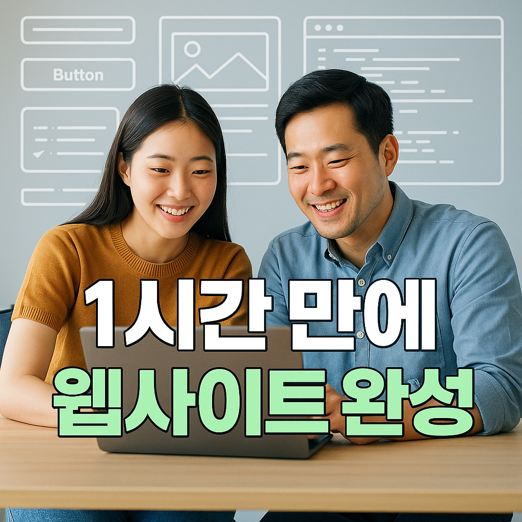 1시간 만에 웹사이트 완성