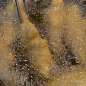 적정 온도에서 튀겨내기