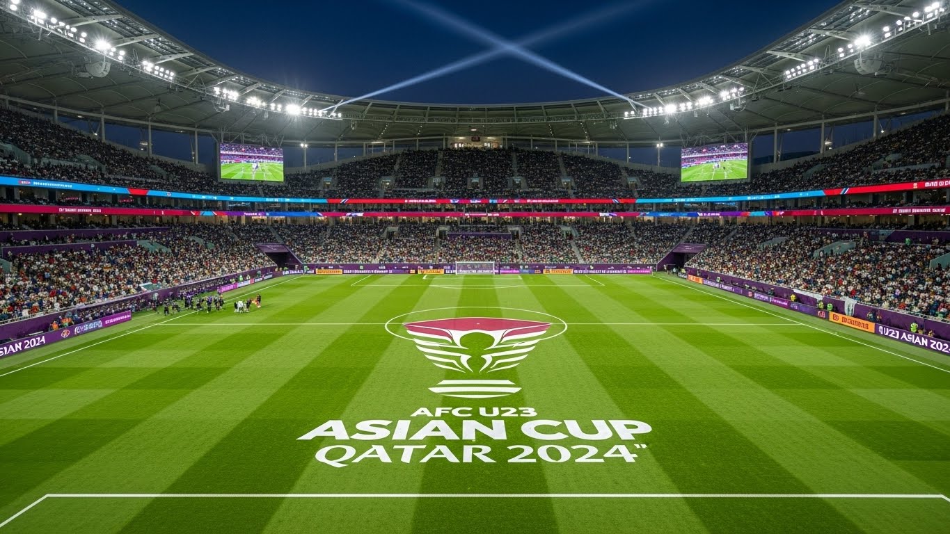 아시안컵 U23 로고 및 경기장 전경