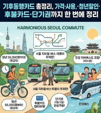 기후동행카드 총정리, 가격&middot;사용범위&middot;청년할인&middot;후불카드&middot;단기권까지 한 번에 정리