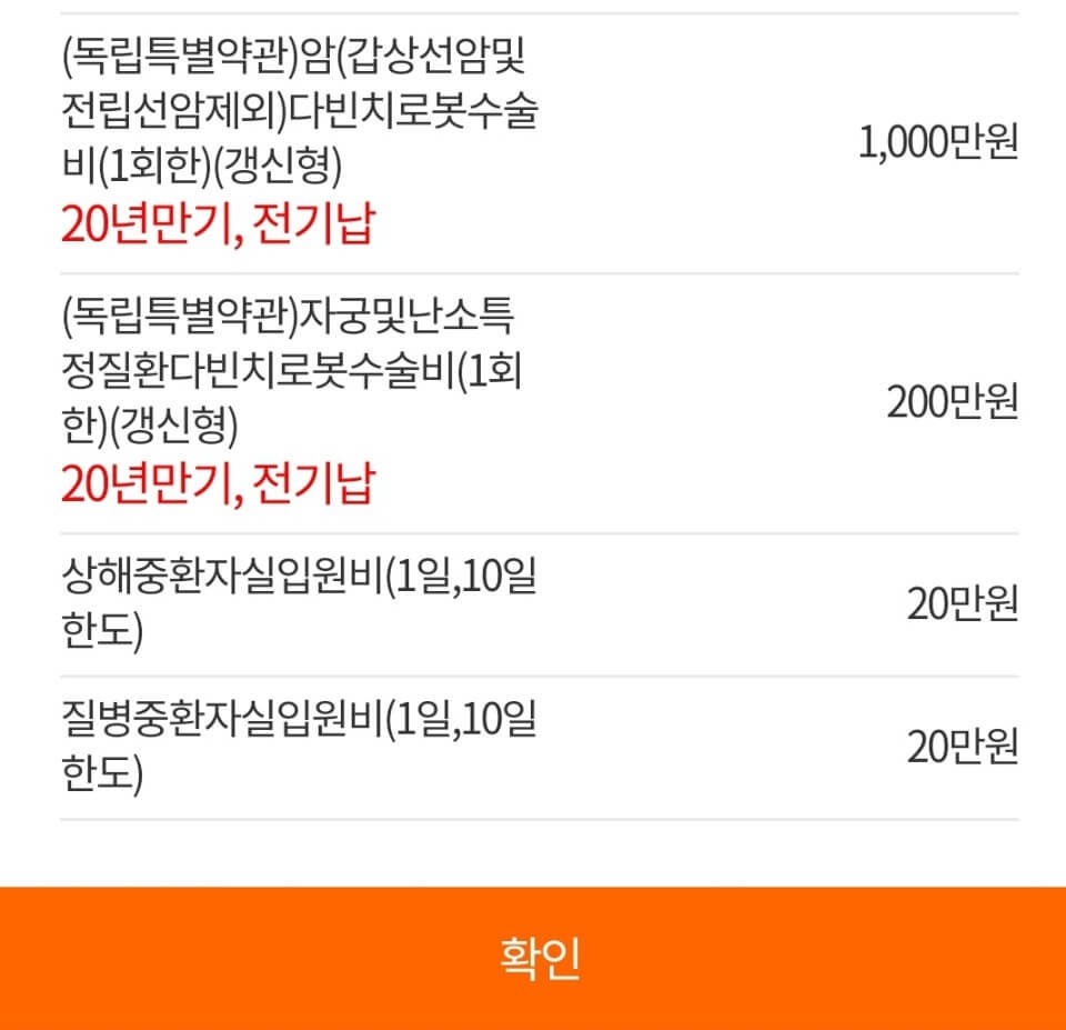 한화시그니처 여성건강보험 담보조건