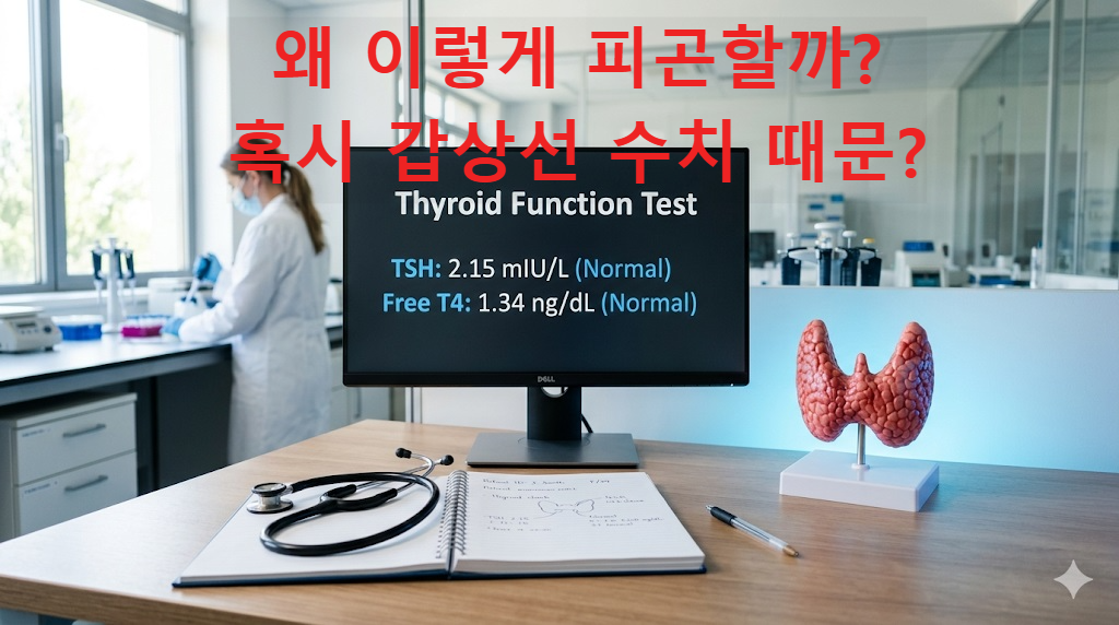 2026 갑상선 수치(TSH, Free T4) 정상 범위 및 기능 저하증&middot;항진증 해석 가이드 이미지