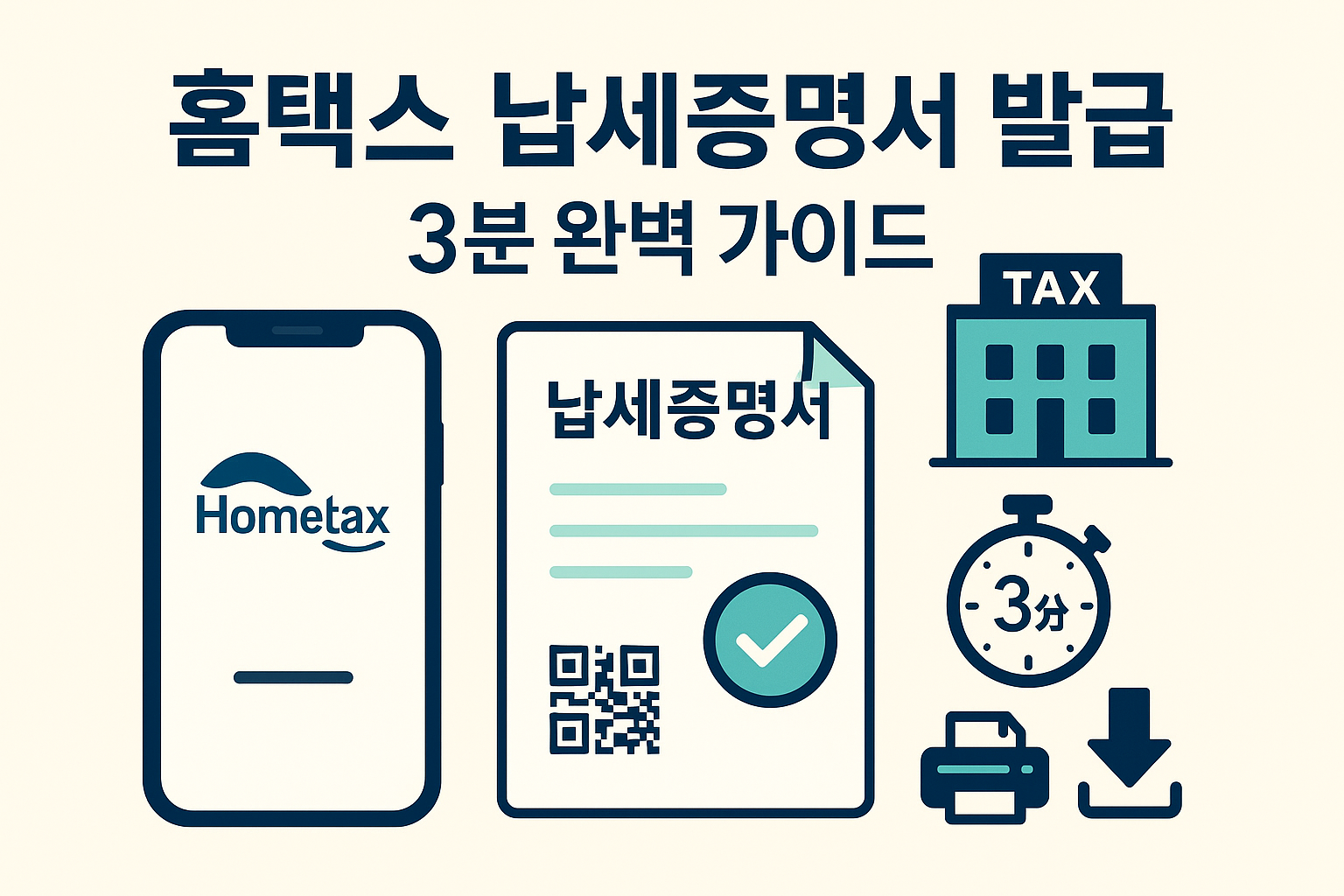 홈택스 납세증명서 발급 3분 완벽 가이드
