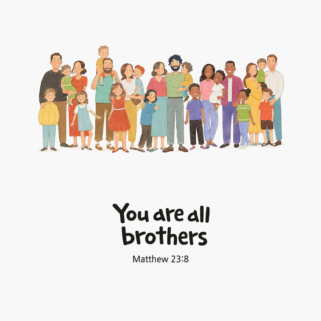 Today's Bible verse card Matthew 23:8 scripture image