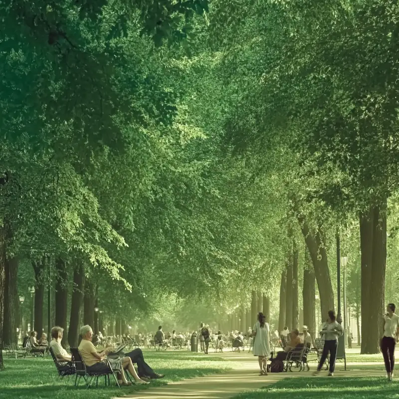 공원에서 여유롭게 레저를 즐기는 사람들이 보여주는, 안정적인 재정 환경을 나타내는 장면.