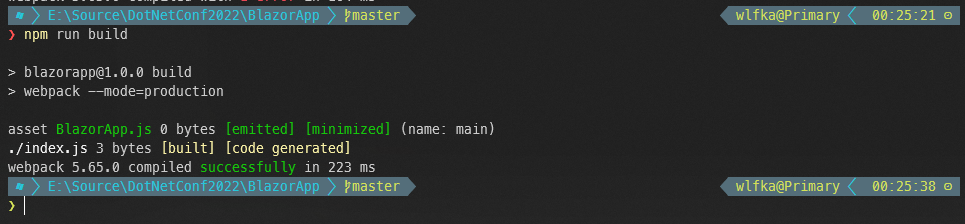 npm run build