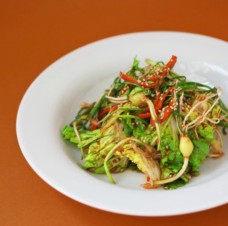 봄동 비빔밥 재료