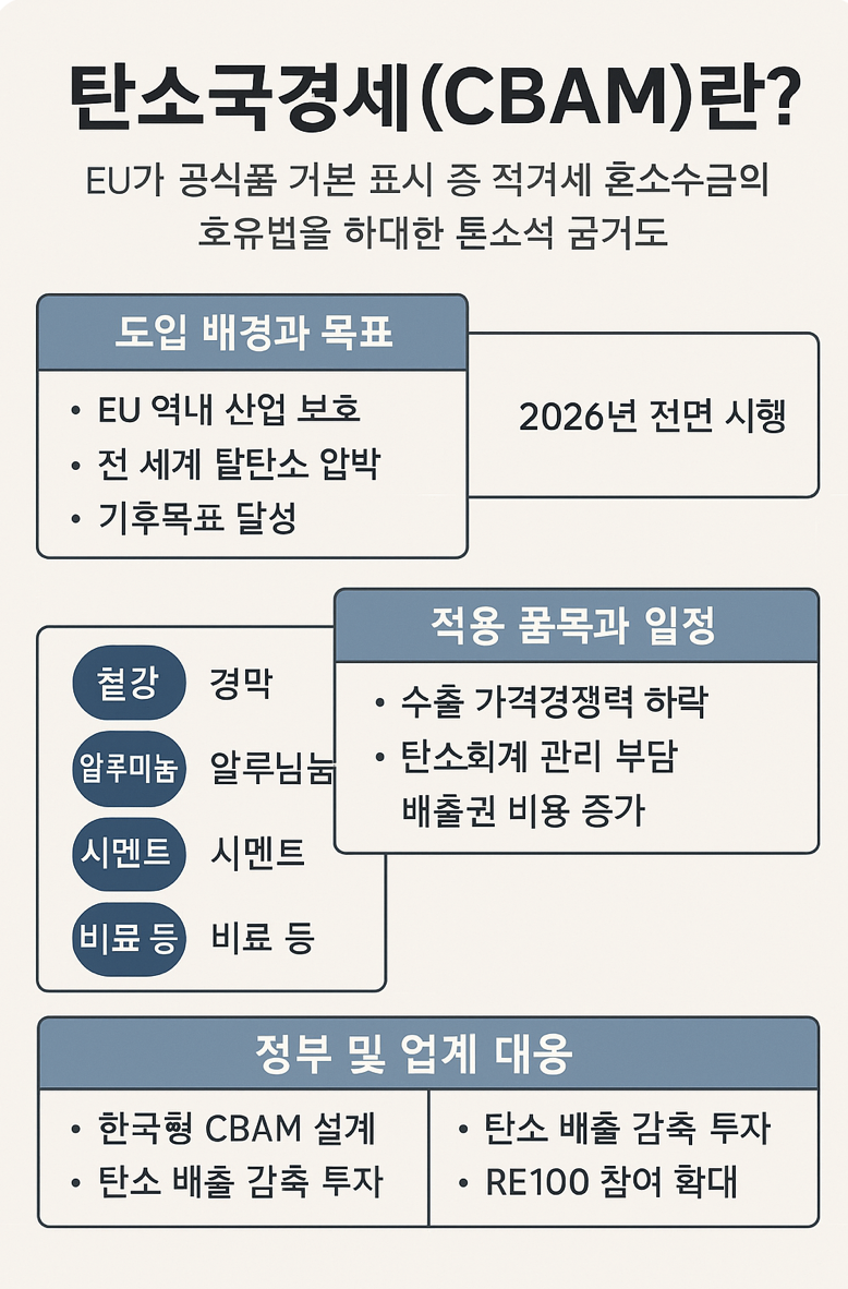 탄소국경세(CBAM)란? EU 탄소규제 총정리 & 한국 기업의 생존 전략