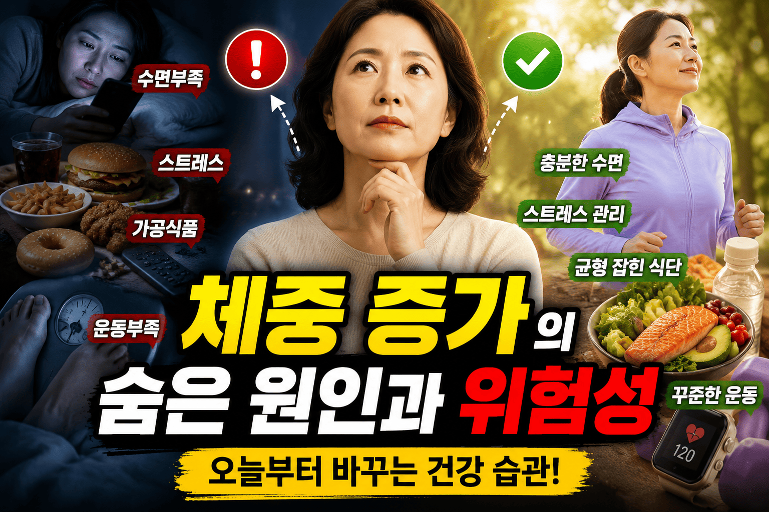 체중 증가의 숨은 원인과 위험성 (비만원인, 호르몬, 생활습관)