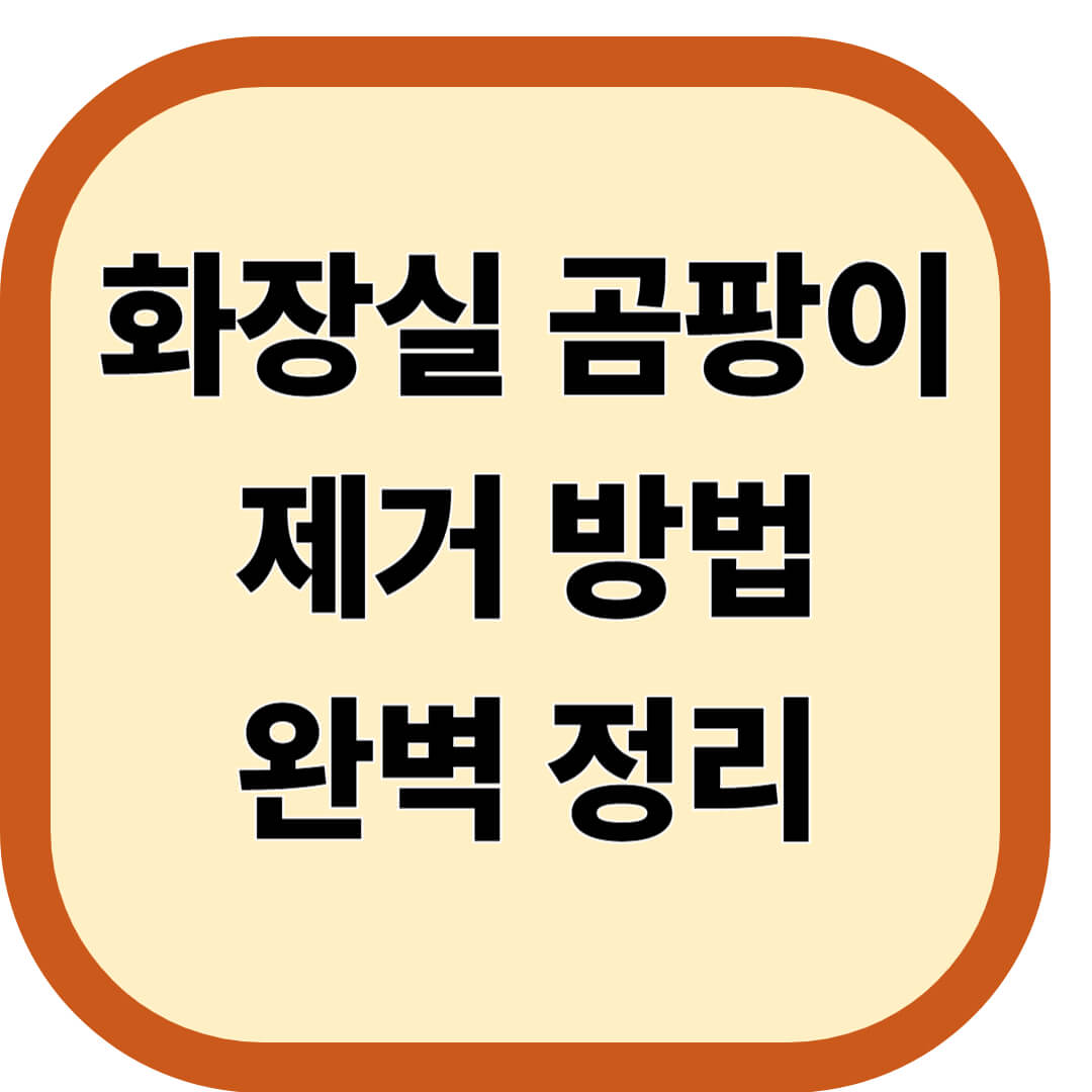 화장실 곰팡이 제거 방법