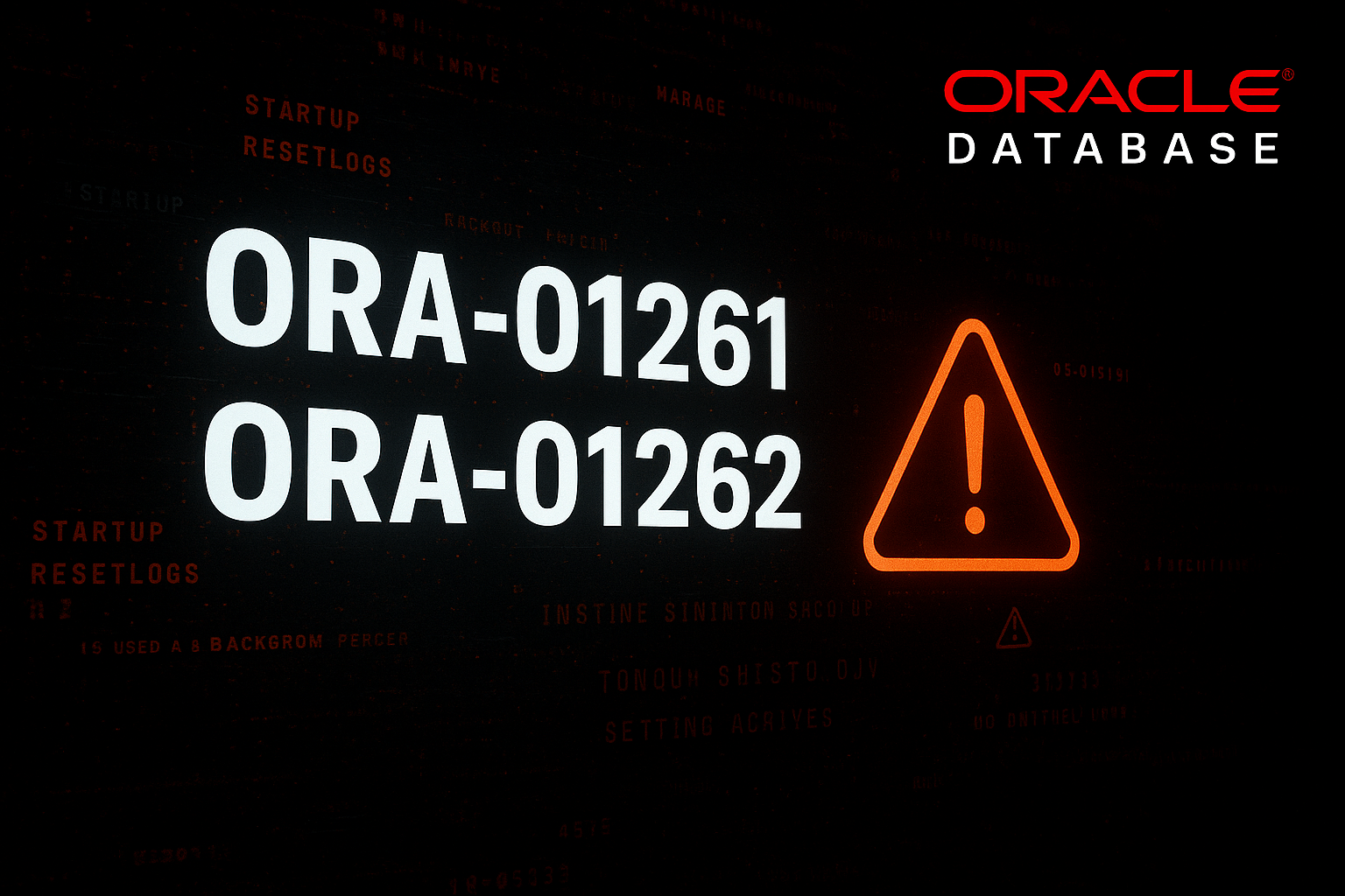 ORA-01261, ORA-01262 관련 사진