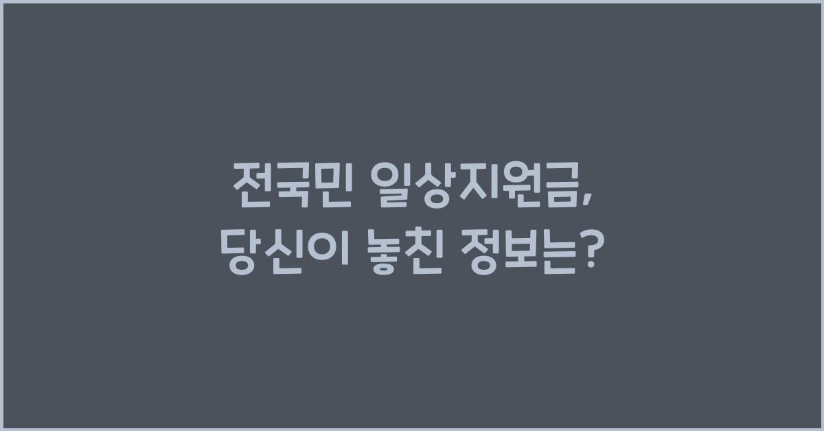 전국민 일상지원금
