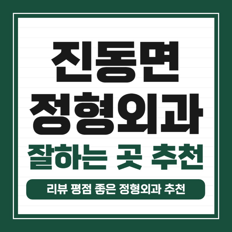 파주시 진동면 정형외과 유명한 곳 잘하는 곳 추천 TOP 5