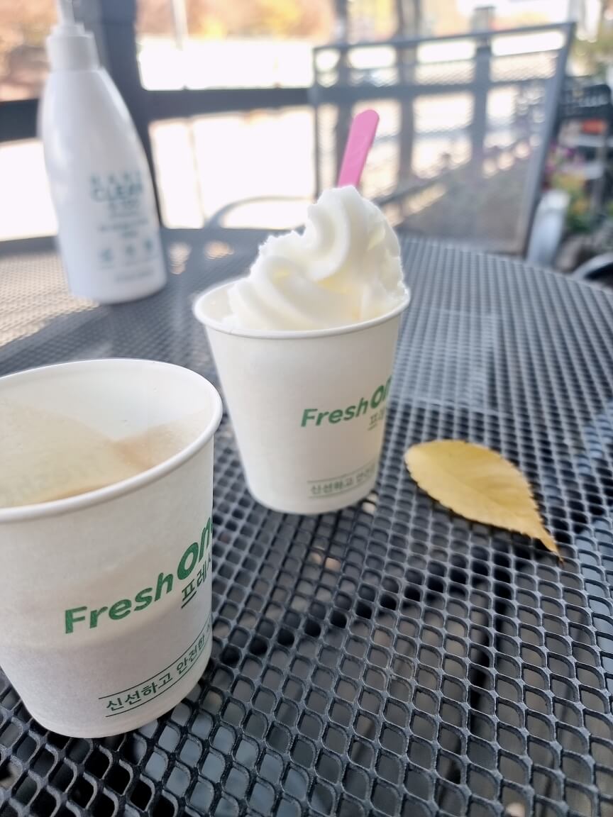 아이스크림도 맛있는 화덕위에 고등어