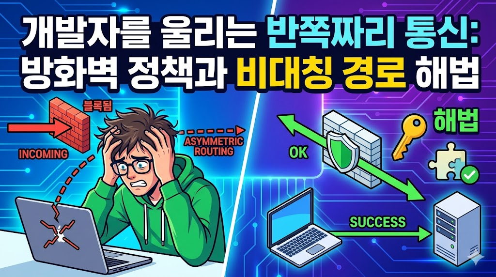 개발자를 울리는 반쪽짜리 통신: 방화벽 정책과 비대칭 경로 해법