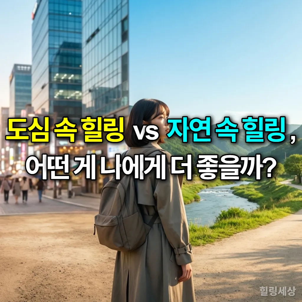 도심과 자연 힐링 사이에서 고민하는 한국 여성