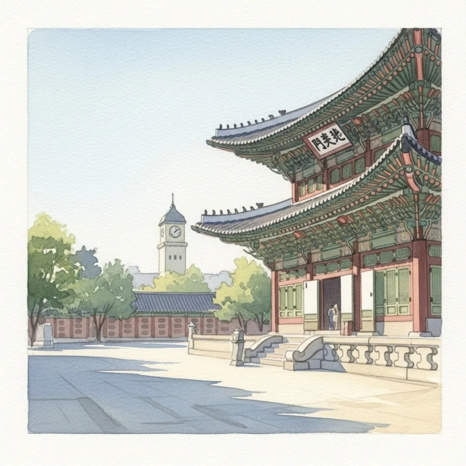 화창한 날 오전의 덕수궁 석조전 전경