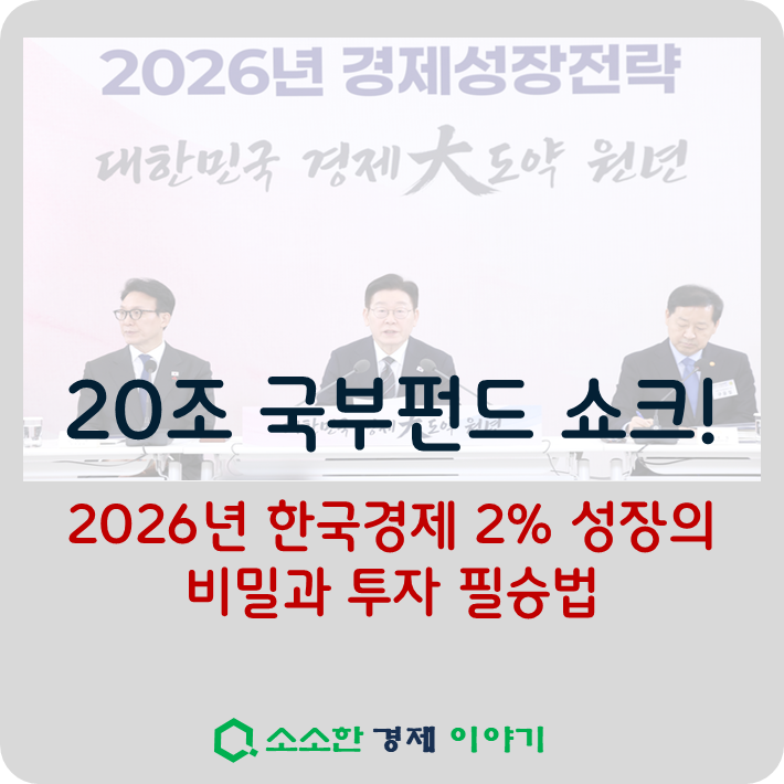 20조 국부펀드 쇼크! 2026년 한국 경제 '2% 성장'의 비밀과 투자 필승법