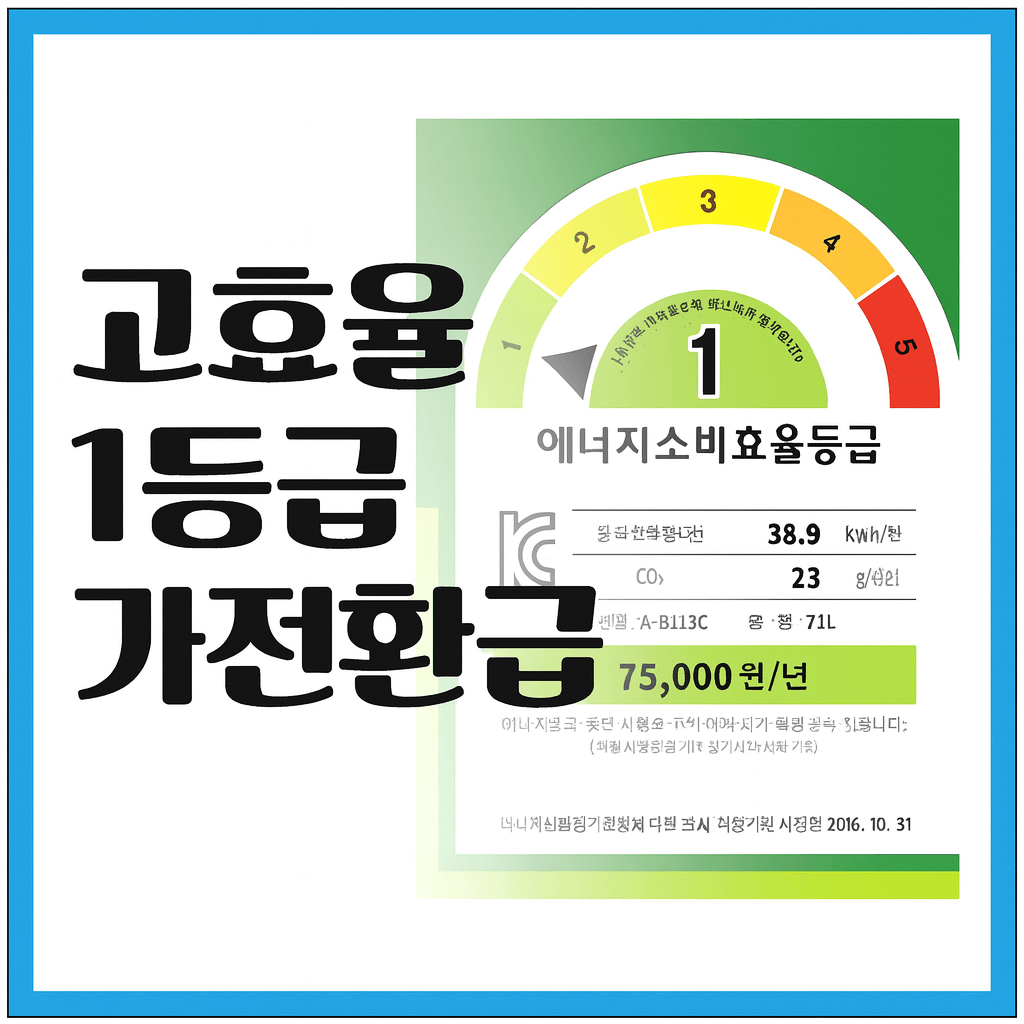 2025년 1등급 가전 환급제도, 최대 30만 원 돌려받는 법 총정리