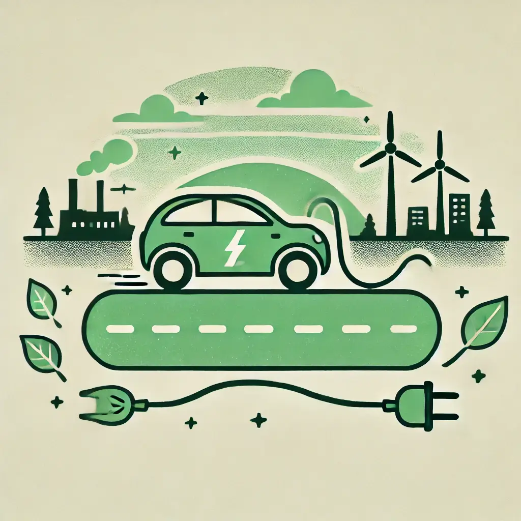 전기차와 친환경 미래를 상징하는 이미지
