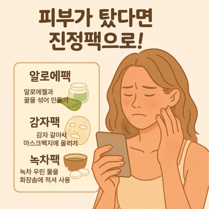 얼굴 탔을때