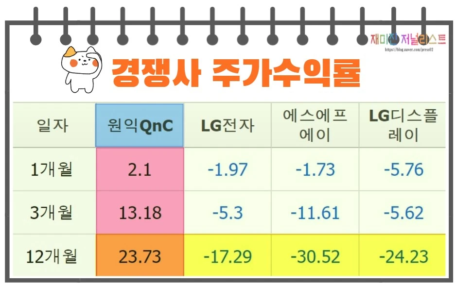 원익QnC 경쟁사분석