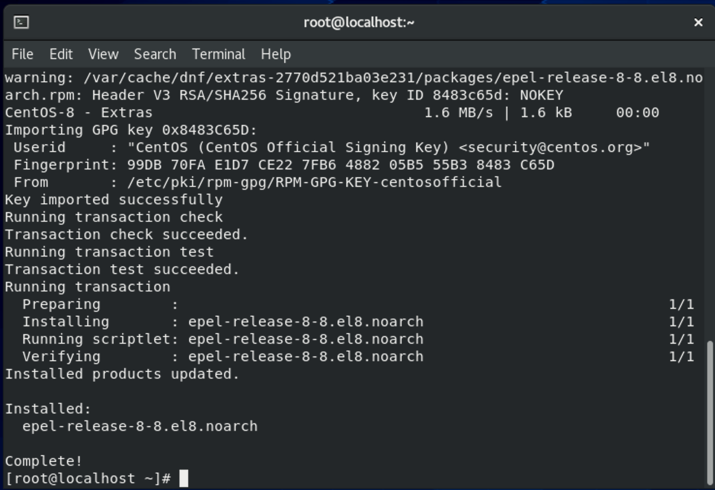 epel-release complete