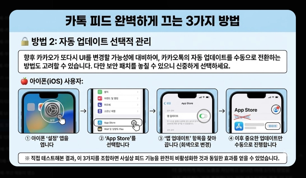 카톡 피드 끄기 완벽가이드, 2026년 변화 대비법