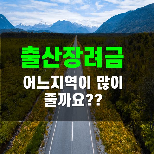 출산 장려금 지역별 차이, 어디가 더 많이 줄까