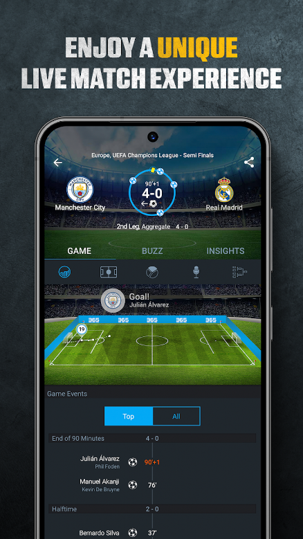 365Scores, Live Scores, 라이브 축구 결과, UEFA 챔피언스 리그, 영국 프리미어 리그, 스페인 라리가, 독일 분데스리가, 이탈리아 세리에 A, AFC 챔피언스 리그
