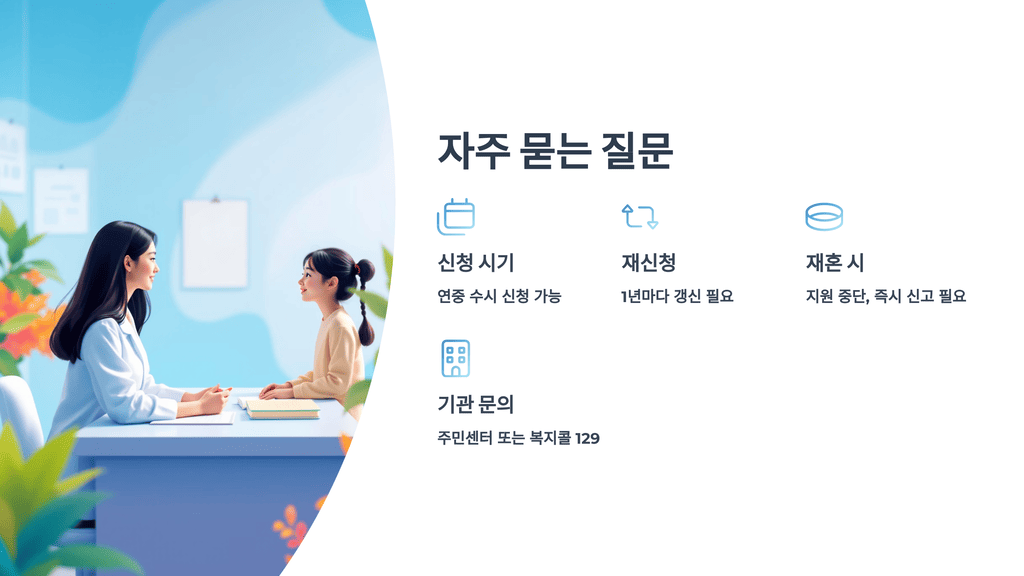 2025 한부모가정 지원금 자주 묻는 질문