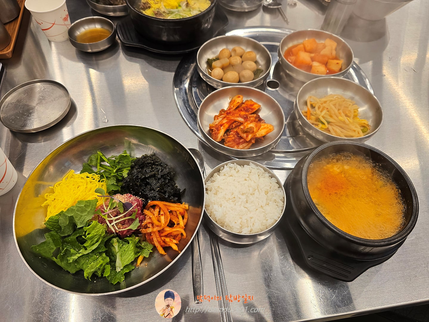 들기름한우육회비빔밥+된장찌개