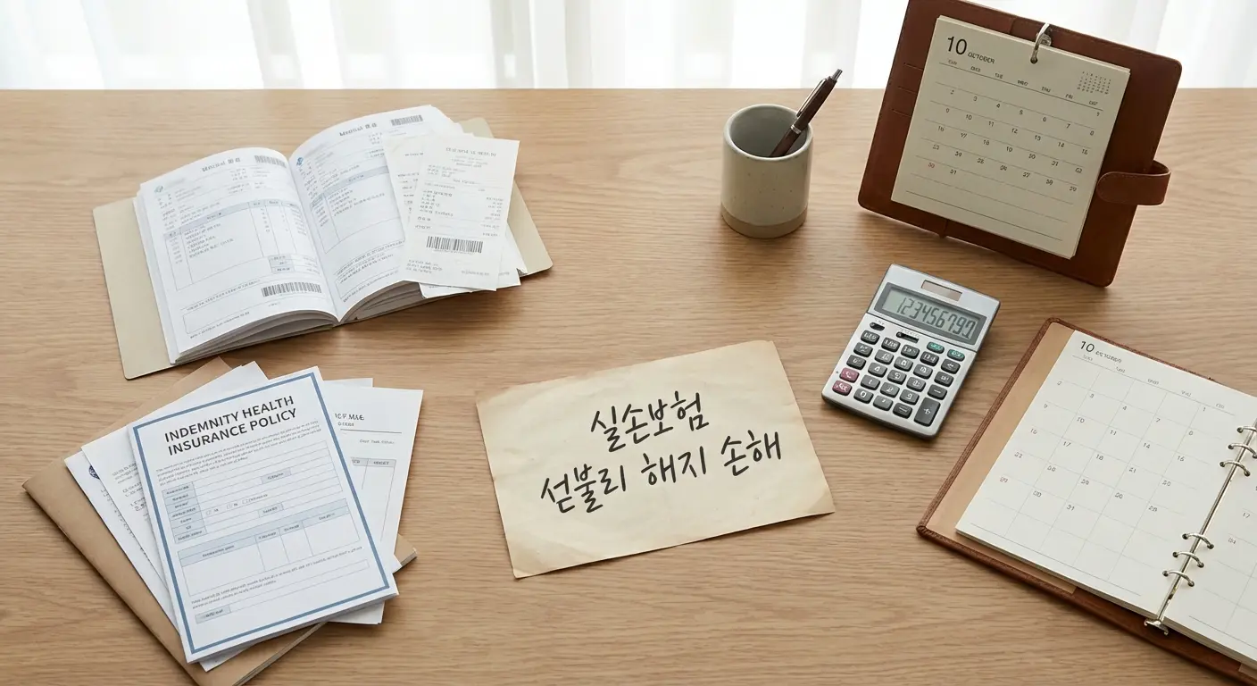 실손보험을 유지할지 판단해야 하는 상황을 설명하는 이미지