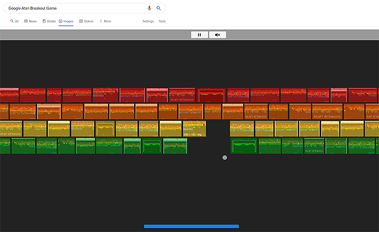 구글-벽돌깨기-게임-플레이-장면